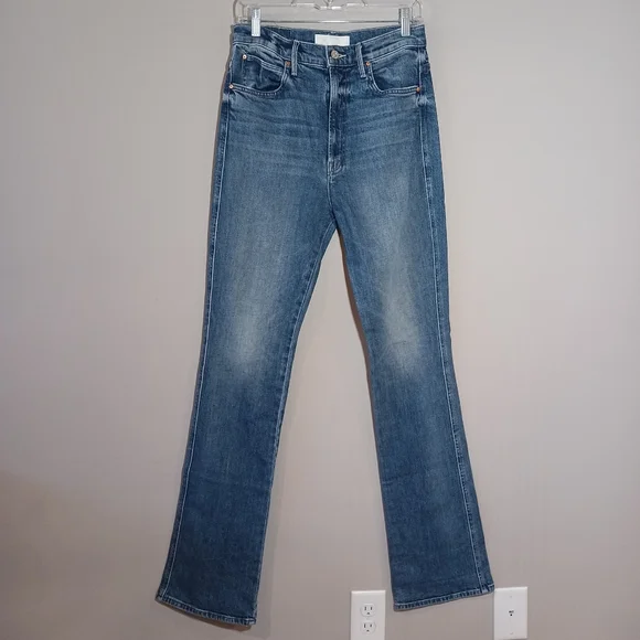 Mother Superior High Waisted Smokin' Double Heel Beyond the Sky Bootcut Jeans 28 - Picture 2 of 9